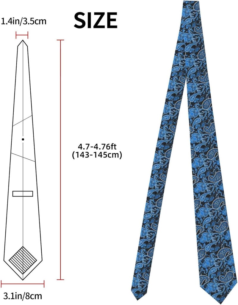 Yilad Tie for Men and Boy Novelty Fun Full Print Men's Necktie Skinny Fashion Narrow Wide - Image 2